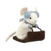 Jellycat Рождественская серия Мышь на санях Веселая кукла Плюшевая кукла Высота 17 см