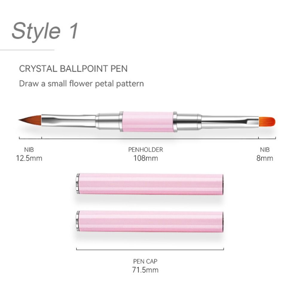 Набор кистей для гелевого лака для ногтей Кисть для дизайна ногтей Маникюрные инструменты Двусторонняя Цветочная Живопись Рисование