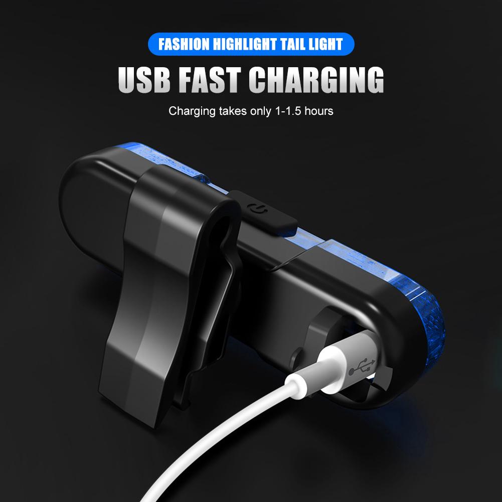 1-3 шт. Светодиодный велосипедный фонарь с USB-зарядкой, Предупреждающий задний фонарь для велосипеда, Водонепроницаемый задний фонарь на подседельный штырь велосипеда, Велосипедные аксессуары