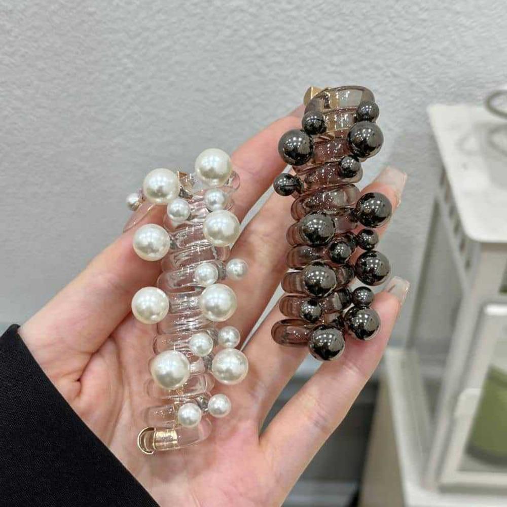 Пузырчатая коса спиральная резинка жемчужная повязка для волос новая резинка для волос в виде телефонного шнура женщины