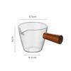 Мерный стакан для эспрессо с деревянной ручкой Аксессуары Термостойкий стеклянный стакан для молока для чая Бариста Семья эспрессо