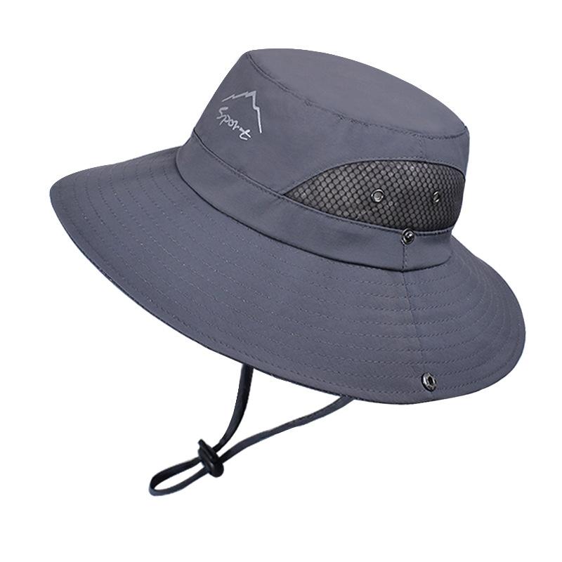 Летняя шляпа от солнца мужская для активного отдыха, альпинизма, рыбалки, быстросохнущая, с защитой от солнца, дышащая шляпа-ведро с широкими полями
