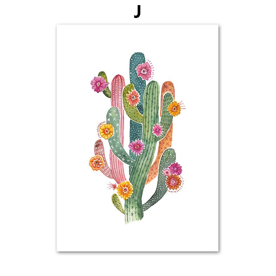 Boho Sun Cactus Banana Tree Женская леопардовая настенная живопись на холсте Плакаты на скандинавскую тему и принты настенные панно для декора гостиной