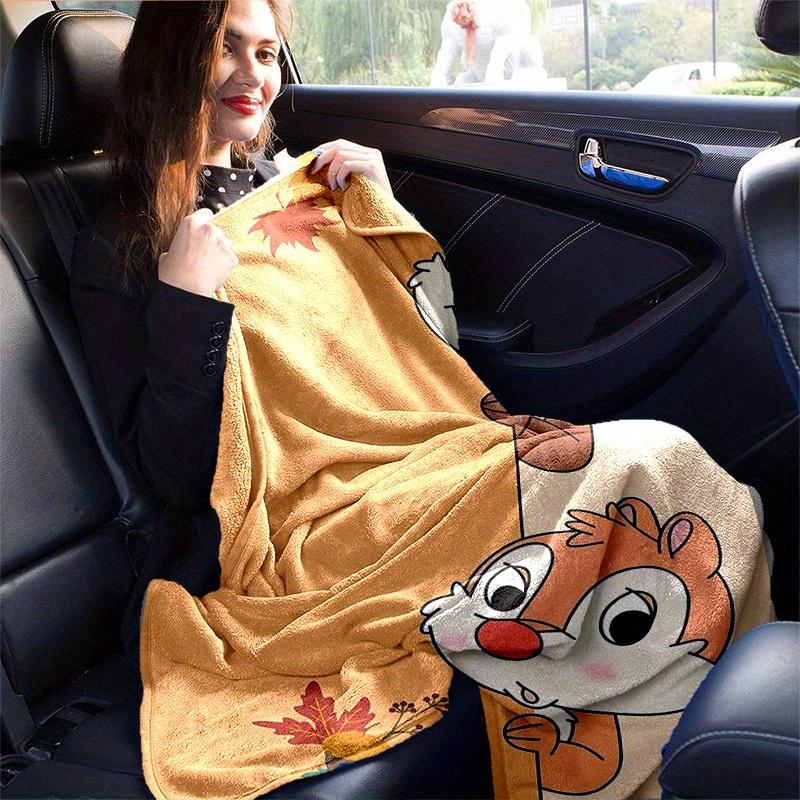 1pc. Autumn Leaves and Acorns Cartoon Blanket, Seasonal Decorative Throw for Home, Soft Flannel Throw Blanket, Versatile & Cozy for Bedroom,