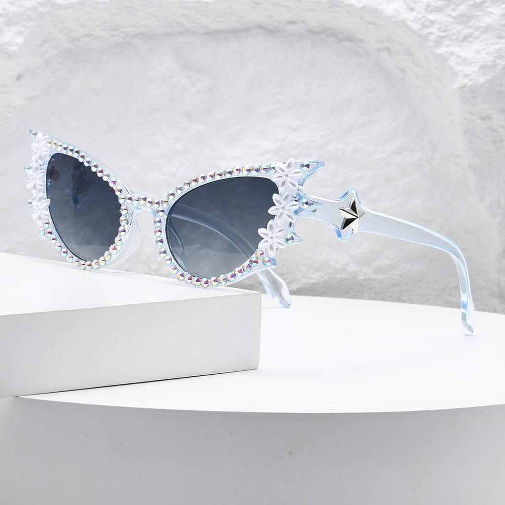 1pc WOMEN'S GLASSES New Cross-border Framed with Glasses Personality Holiday Atmosphere Photo Modeling Trend WOMEN'S GLASSES