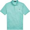 Polo однотонный вышитый логотип свитер повседневный свободный короткий рукав поло мужские топы мятно-зеленый 710870645-009