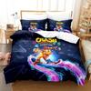 Crash Bandicoot Bedding Set Single Twin Full Queen King Size Bed Set Adult Kid Bedroom Duvet Cover Sets 3D Anime Bed Sheet Set