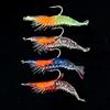 4Pcs Hooks Shrimp Soft Lure Silicon Fishing Lures 6cm/3g Wobbler Fishing Artificial Baits
