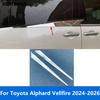 Для Toyota Alphard Vellfire 2024 2025 2026 Хромированная декоративная накладка-молдинг на среднюю дверь, наклейка, аксессуары, стайлинг автомобиля