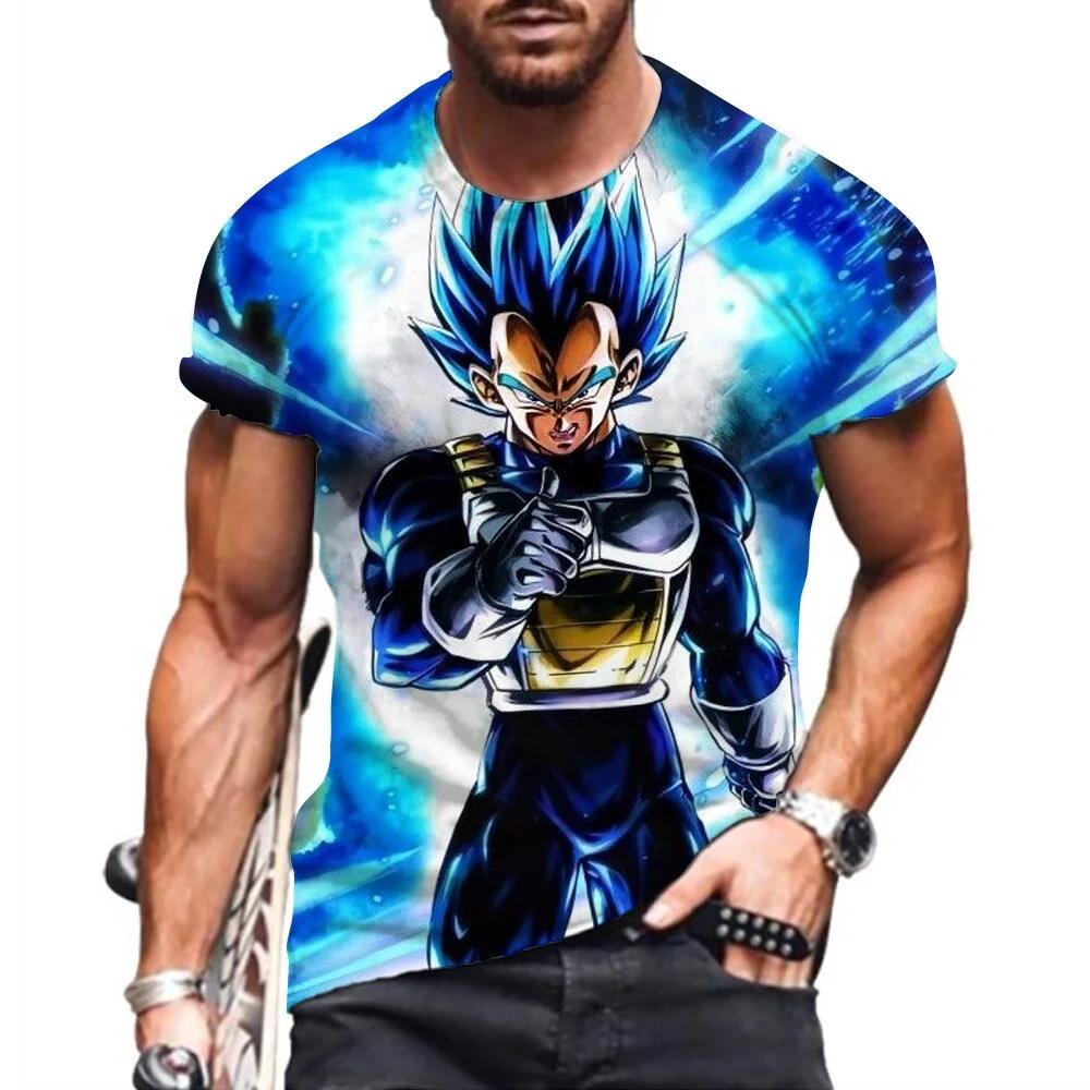Футболка Dragon Ball Одежда Какарот Гоку Супер Сайян Веджета Мода Уличная одежда