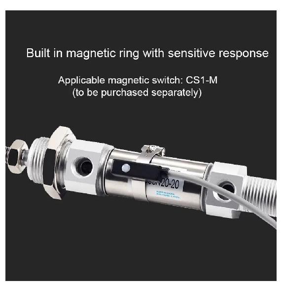 SMC Type CD85N/C85N10 12 16 20 25 ISO Standards Pneumatic Air Standard Single Rod Mini Cylinder Double Acting Stroke 10-225mm