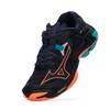 Mizuno Кроссовки унисекс Wave Lightning Z8 Черный Неоновый Пламень Павлиний Синий V1GA240006