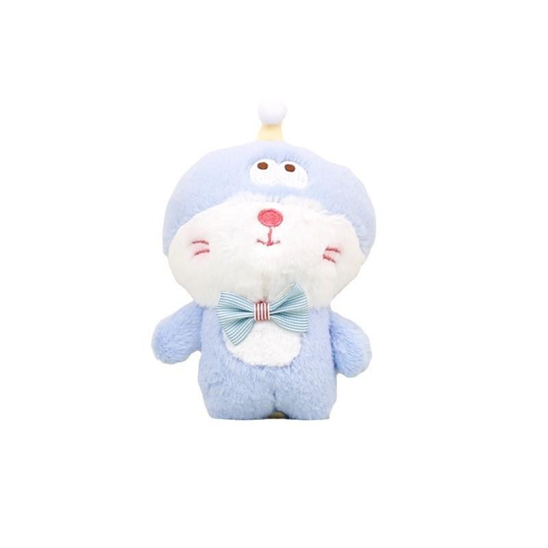 Cute Plush Doraemon Keychain Adorable Cat Plushie Wedding Tossing Toy For Dolls Machine