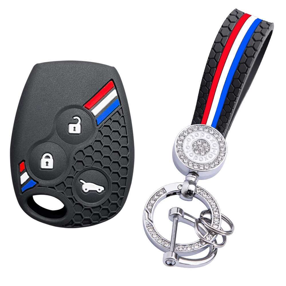 Силиконовый чехол для автомобильного ключа для Renault Trafic Clio Duster Logan Dacia Logan Duster Sandero Для Nissan Terrano Almera Колпачки на кнопки Оболочка