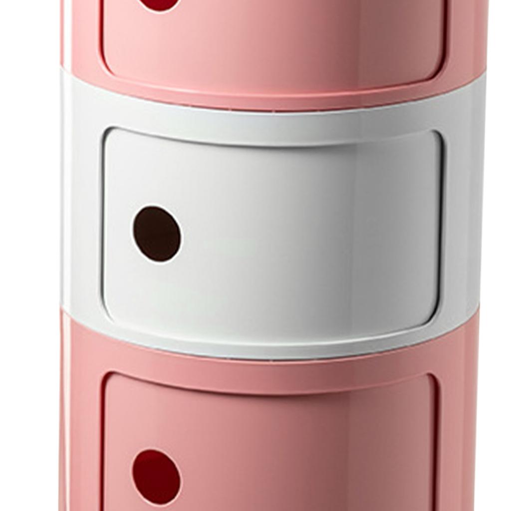 Bedside Table Nordic Style Color Matching Large Capacity Round Bedside Storage Cabinet for Bedroom