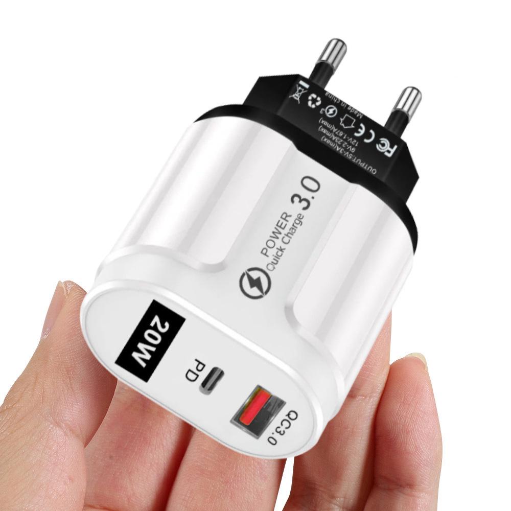 Многопортовое зарядное устройство GaN Европейского стандарта PD33W QC3.0 с быстрой зарядкой 9В/12В