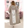 Women's Autumn and Winter Knitted Lazy Loose Casual Medium-length Jacket
