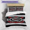 Sport Club Football Crest Printed Pattern Duvet Cover Set – includes 1 duvet cover and 2 matching pillowcases Bedroom decor Christmas gifts
