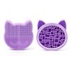 Silicone Makeup Brush Cleaning Box 2 In 1 Multifunction Make Up Tool Scrubber Box Dry And Wet Two-sided Washing Brush Pad