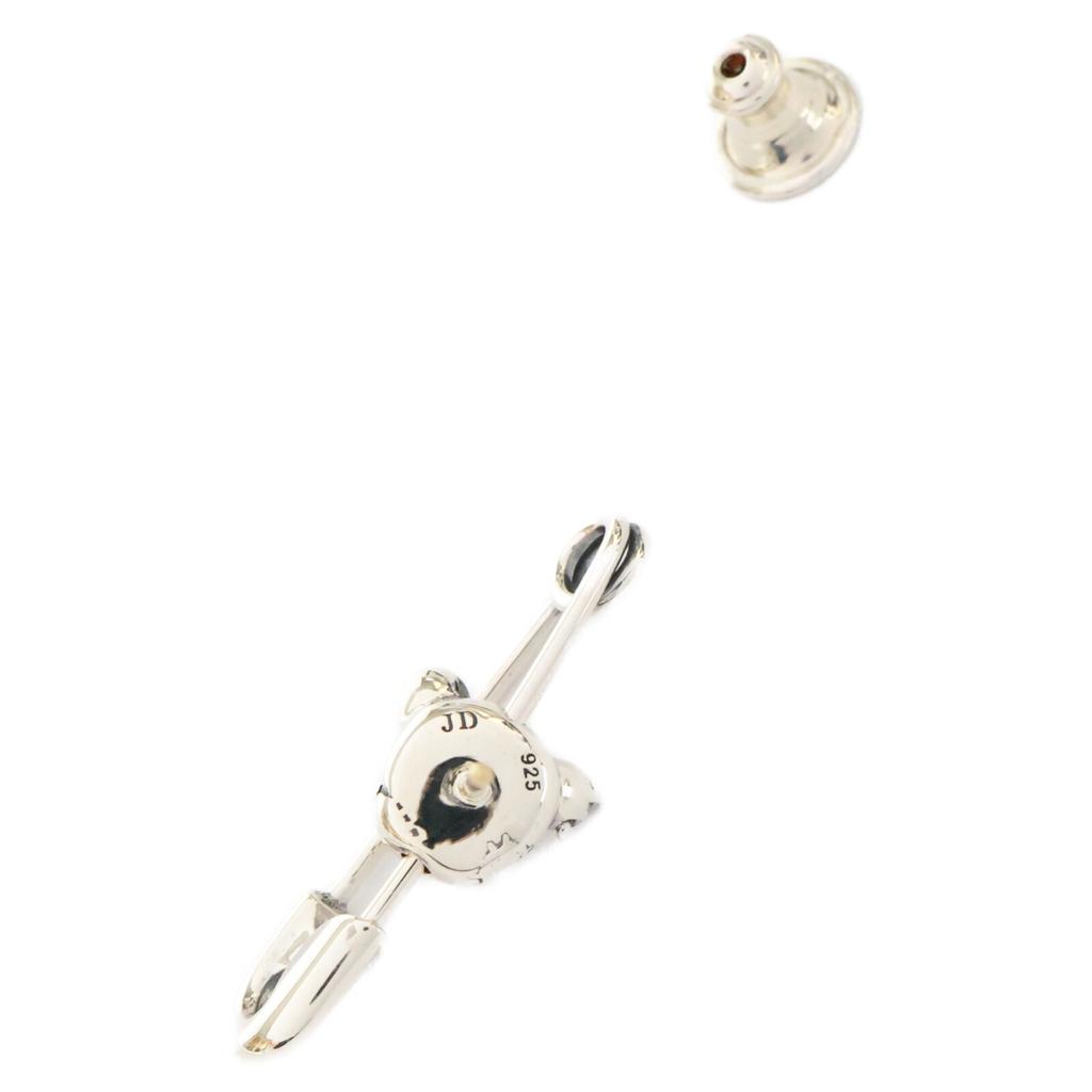 JustinDavis [Excellent Condition] SEJ866 2 925 SICK BOY/SAFETY PIN Bear Face Safety Pin Motif Single Ear earring Silver oxidized finishUsed