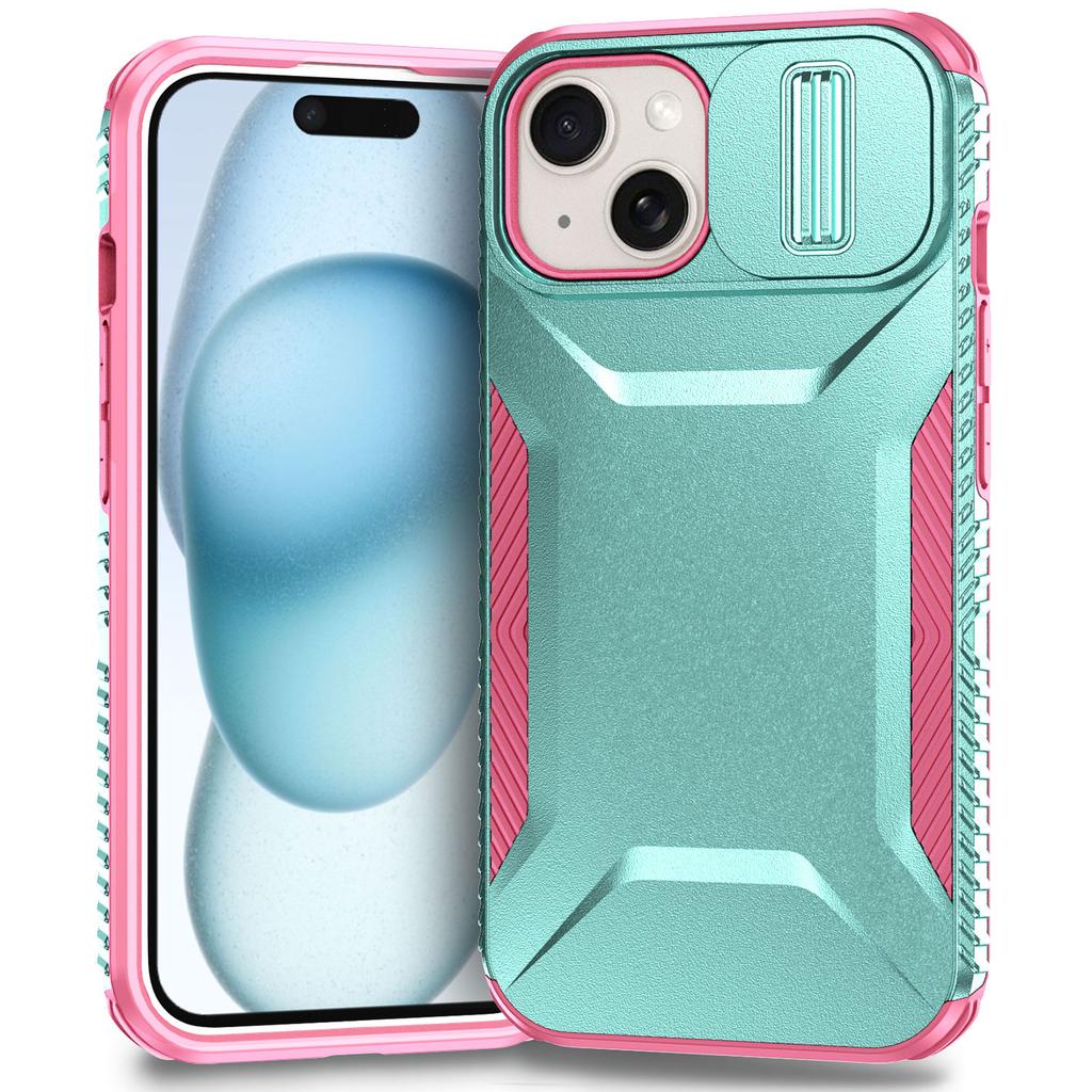 Чехол для iPhone 15 Plus из ТПУ+ПК, нескользящий боковой край, чехол для телефона с крышкой для объектива