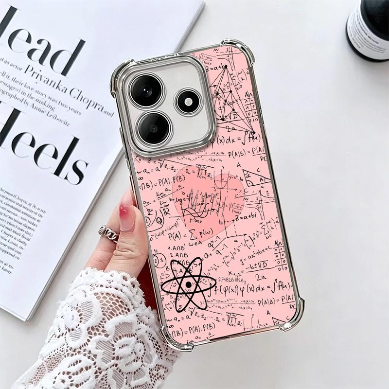 Physics Chemical Mathematics Soft Phone Case For Xiaomi Redmi Note 14 15 Pro Plus 13 12 11S 11T 5G 10 9S 9 Plating Anti-Fall Fun