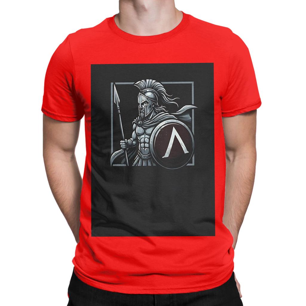 Leonidas Brave Spartan Warrior King Graphic 100 Cotton Tshirt Spartan Tops Tees For Unisex