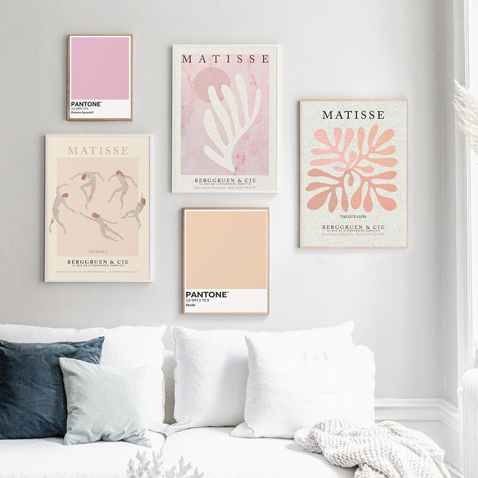 Выставка Анри Матисса, скандинавские постеры и гравюры, настенное искусство, холст, живопись, пантон, танец, настенные картины для декора гостиной