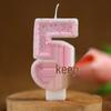 Creative Digital Pink Bow Birthday Candle for Girls