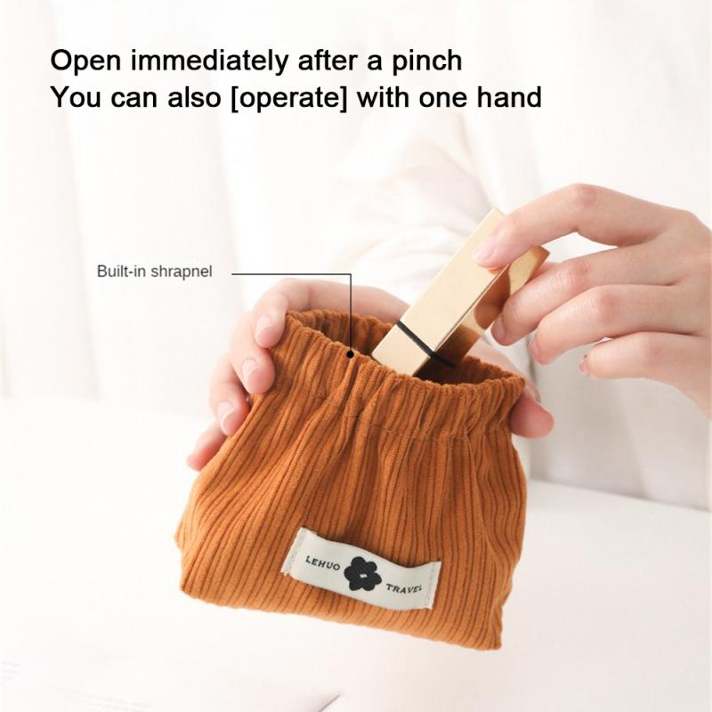 Мини-сумка для косметики из вельвета, сумка для макияжа для женщин, футляр для хранения гигиенических салфеток, портативная помада, ювелирные изделия, кошелек для монет, сумка для всяких мелочей