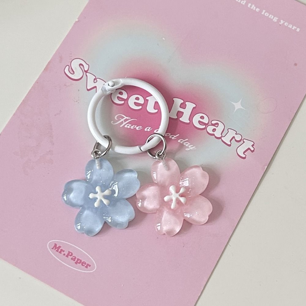 Cherry Blossom Jelly Sakura Pendant Keyring Simulated Translucent Flower Doll Pendant Girls