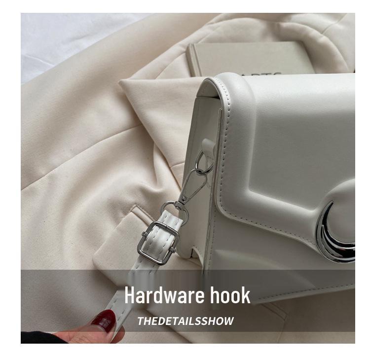 Высококачественная текстурированная сумка-полумесяц, маленькая квадратная сумка через плечо для женщин - Модный и универсальный стиль для通勤 2023