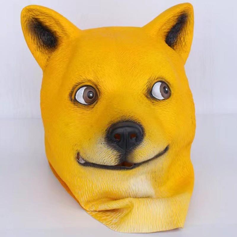 Halloween Funny Dog Mask Latex Animal Headgear Cosplay Party Costume Props
