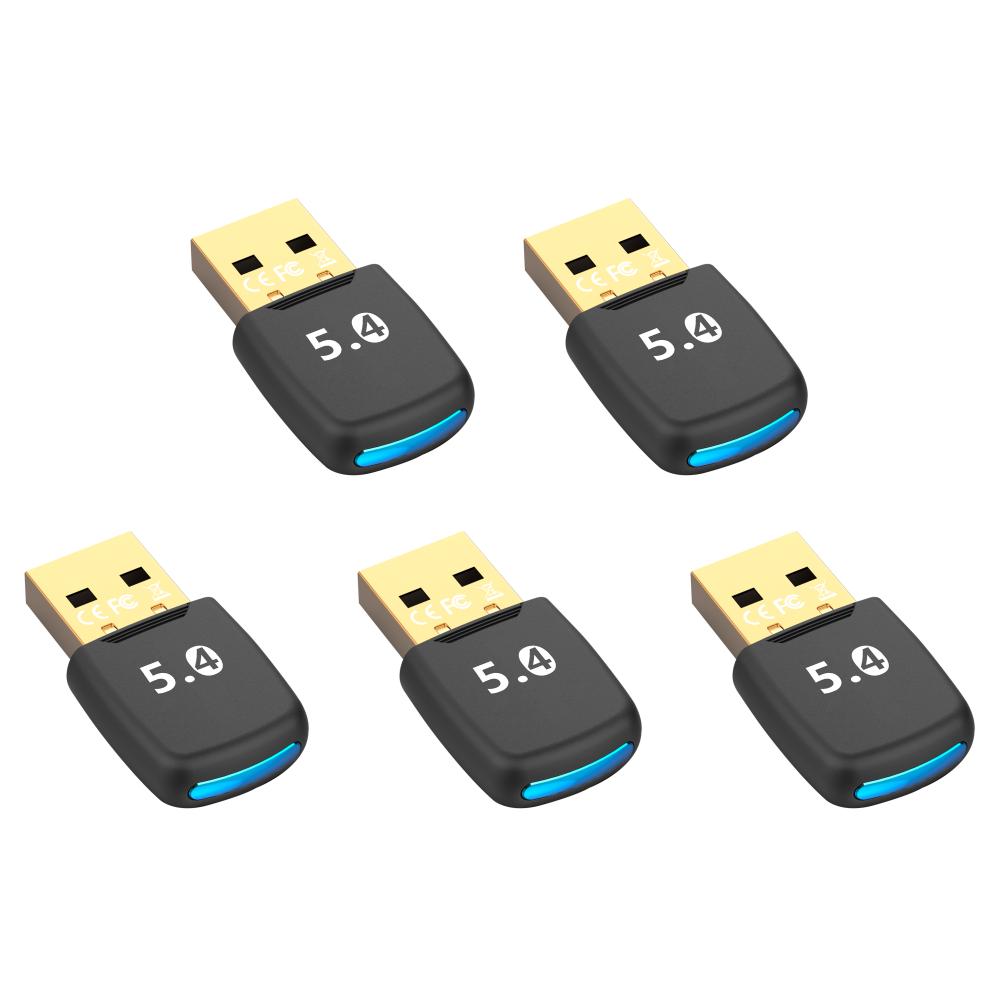 3/5Pcs USB Bluetooth-Compatible 5.4 Adapter Audio Transmitter Receiver Driver Free Wireless BT 5.4 Dongle Adapter for PC Laptop