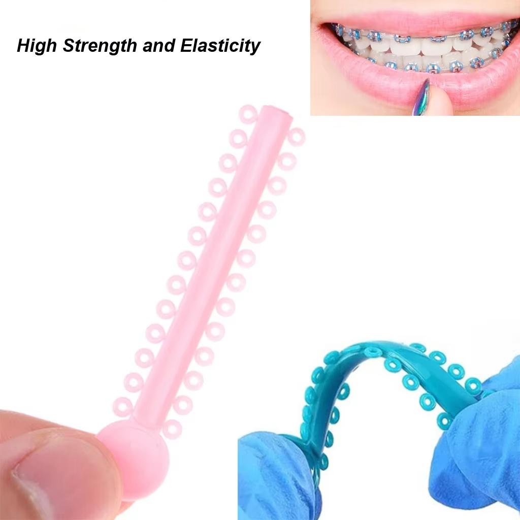 1040 Шт./40 Эластичных Лигатурных Дуг для Ортодонтии Стоматологических Цветные Резинки Латексные Эластичные Кольца для Брекетов Инструмен