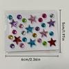 7 Packs Random Style Mini Crystal Gem Stickers, Self-Adhesive Multicolor Heart Star Flower Shapes for Crafts, Nail Art, Face and Body