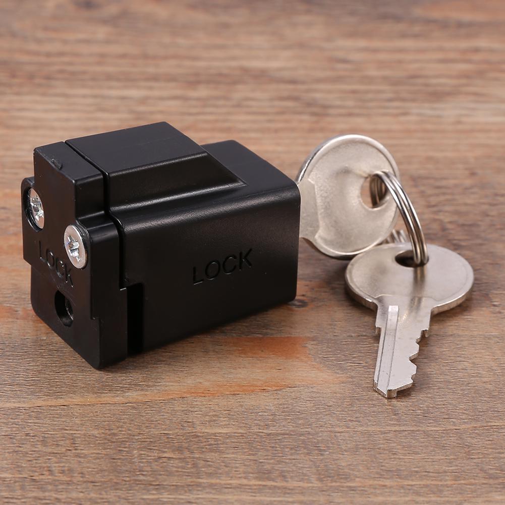 10-1Set Aluminum Alloy Window Locks with 2 Keys Door Window Limit Lock Portable Practical Exquisite Convenient for Family Hotel