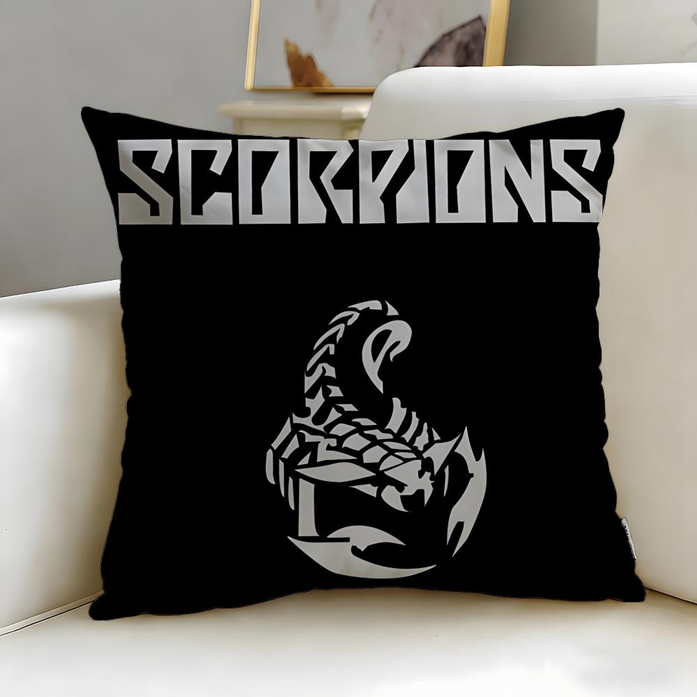 Классическая группа Scorpions Наволочка Мягкая Легко стирающаяся Подушка Универсальная для Дивана Кровати Путешествий и Офиса