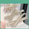 Stylish And Chic Korean Hair Accessory For Women With Pearl And Crystal Embellishments