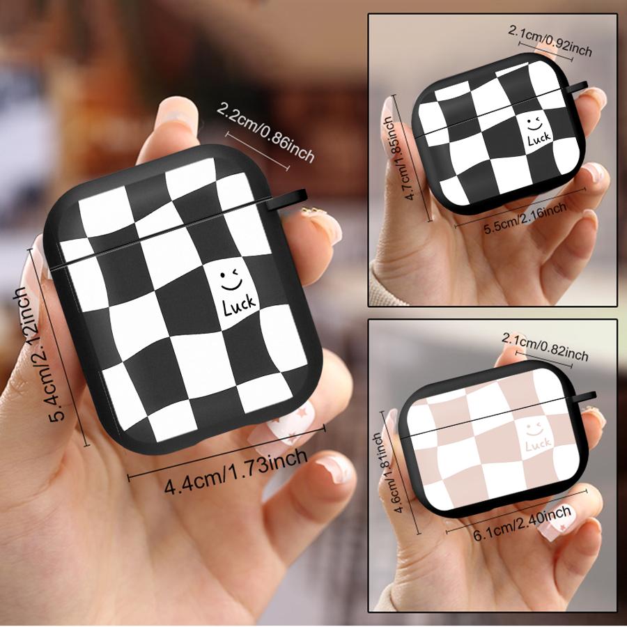 Чехол с узором "Шахматная доска" для наушников Cover Case для Airpods Pro 3 Pro3 4 1 Pro2 2