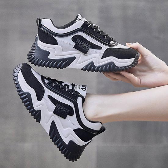 Весенняя дышащая спортивная обувь для студентов, повседневная обувь на толстой подошве