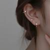 Sweet Four-Pointed Star Cross Ear Buckle Summer Simple Temperament Cold Wind Circle Small Earring Tide