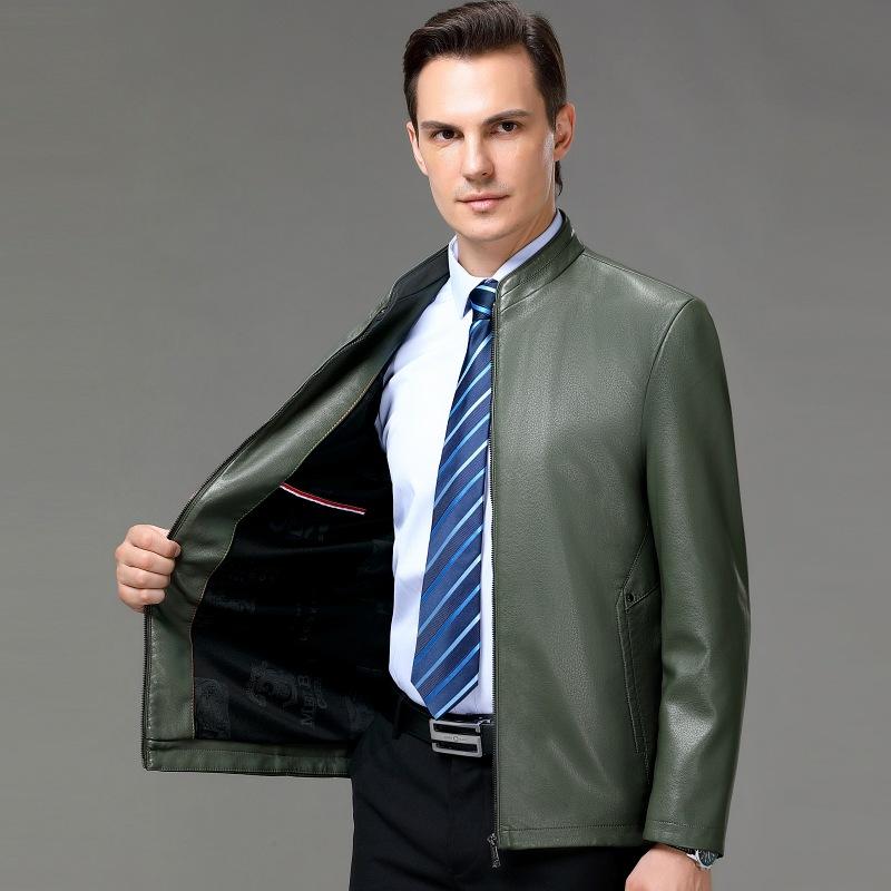 Мужские куртки из натуральной кожи для мужчин среднего и пожилого возраста, утепленные куртки из бархата, кожаные куртки больших размеров для пап среднего возраста