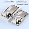 Противоударный чехол для телефона Poco F6, металлический каркас из алюминиевого сплава + матовая прозрачная акриловая задняя крышка для Xiaomi Redmi Turbo 3