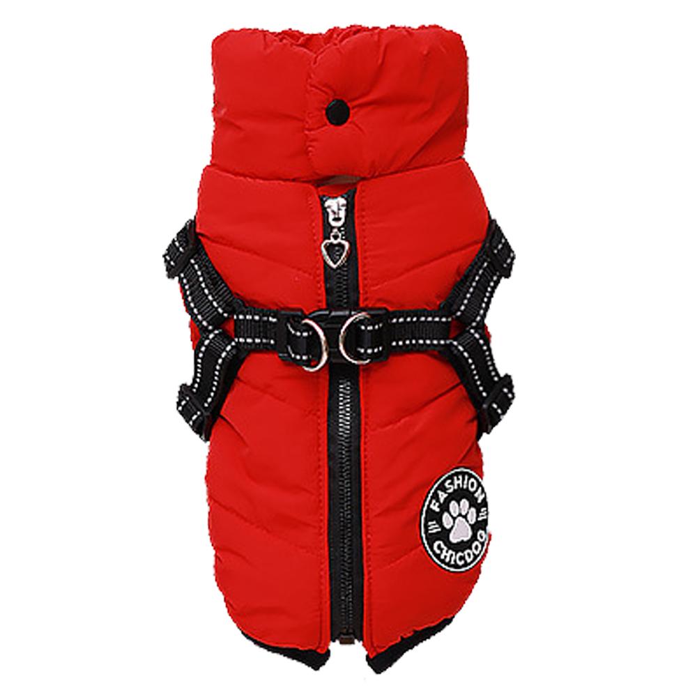Pet Dog Coat with Harness, Winter Dog Coats, Fleece Dog Jacket, Waterproof Puppy Costume, Cold Weather Thick Dog Clothes, for Small Medium Dogs