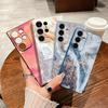 Для Samsung S25 S24 S22 Ultra Plus S23 S21 S20 Fe A55 A54 A53 A34 A15 5g цветной мраморный ТПУ ударопрочный тонкий мягкий защитный чехол для объектива