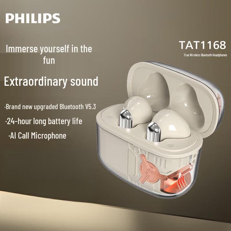 Беспроводные наушники-вкладыши Philips TAT1168 с Bluetooth 5.3