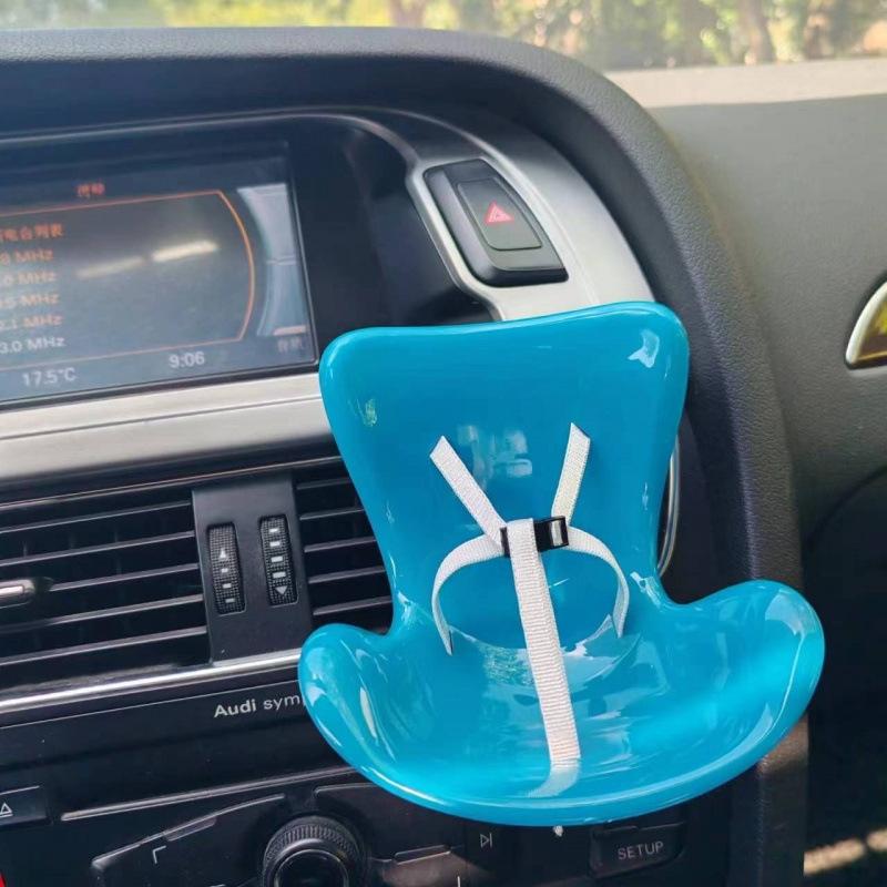 Держатель для фигурки Лабубу в машину - Крепится на воздуховод, Подходит для всех кукол, Вдвойне милый