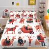 Рождественский лось 3D-печать полиэстер наволочка пододеяльник набор из двух или трех предметов