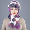 Fur Hat Female Winter Rex Rabbit Hair Middle Old Lady Warm Grandma Hat Mother Hat Old Man Hat Hair Scarf